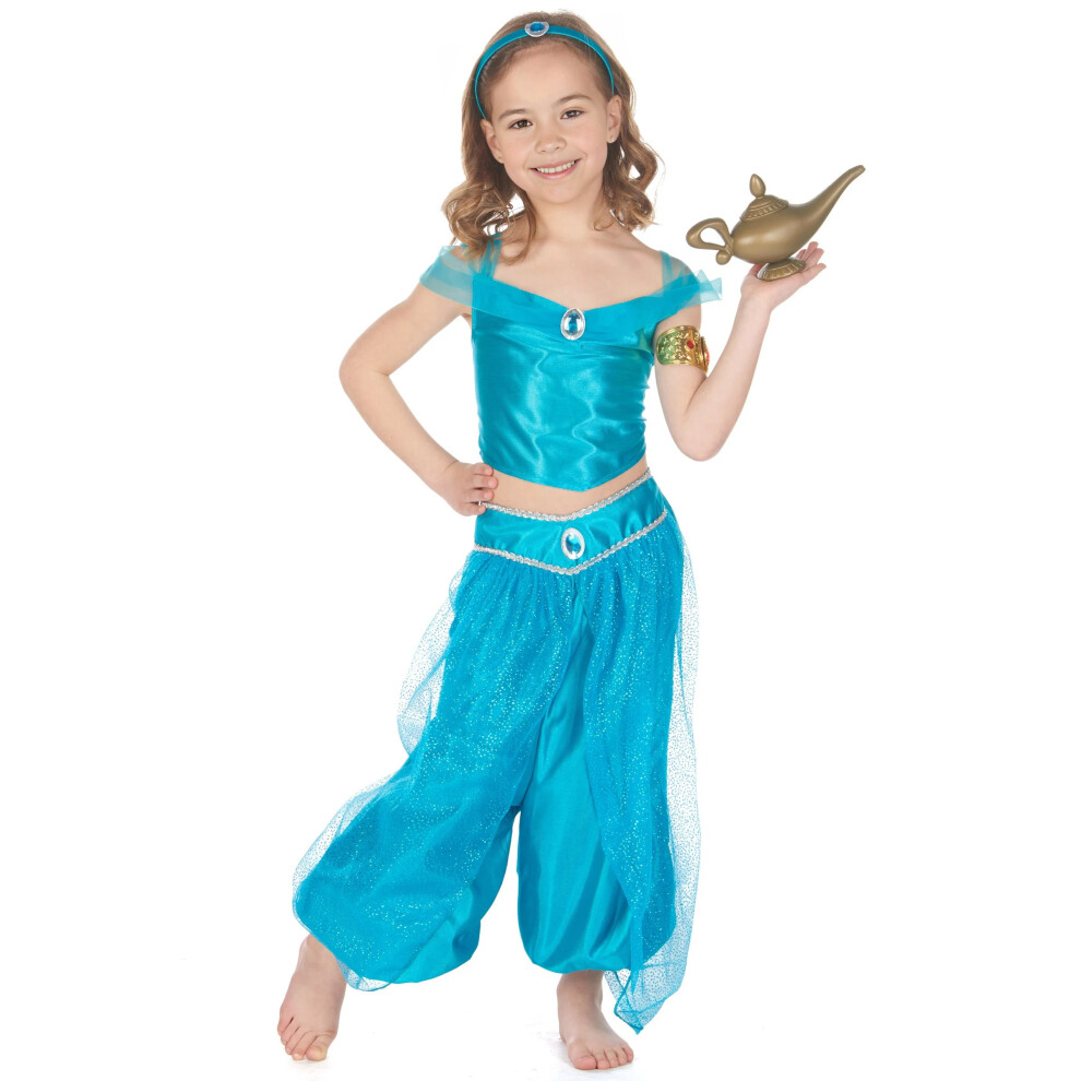 Rubies (S 4-6 Years (110-120 Cm)) Oriental Princess Costume For Girls Blue