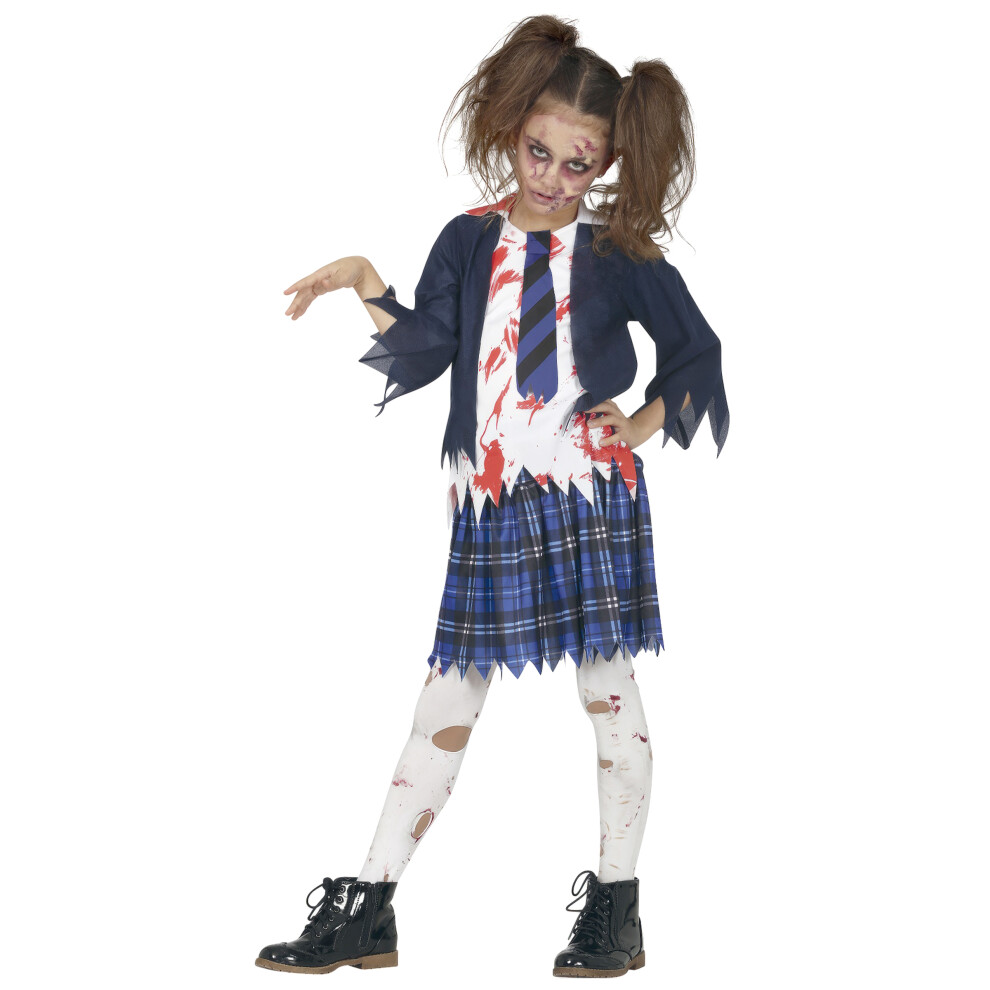 Fiestas Guirca Kids Zombie High Schooler Halloween Costume - Blue/White - 7 Years - Image 4