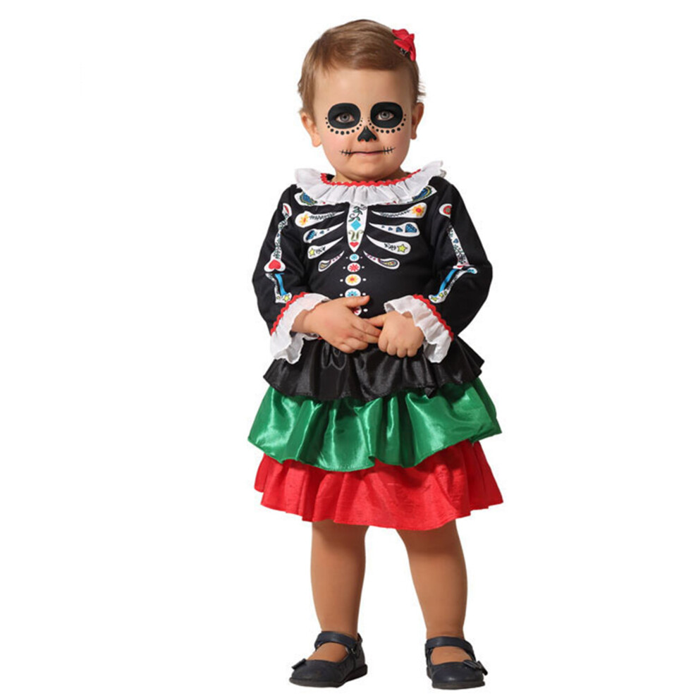 Rubies (6-12 Months (75 Cm)) Baby Girl's Day Of The Dead Skeleton Costume