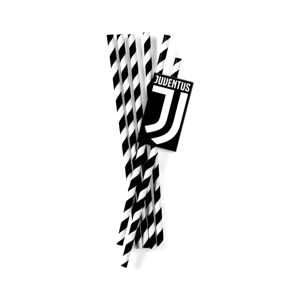 Rubies 12 Juventus Cardboard Straws 19.5 Cm