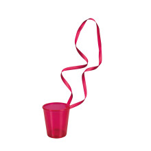 Set of 6 pink shooter necklaces