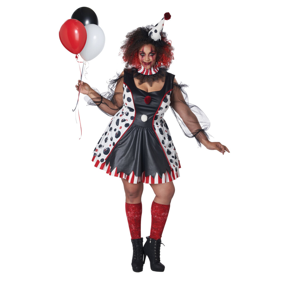 Rubies (Xxxl (48/50)) Psycho Clown Costume Dress Plus Size Women