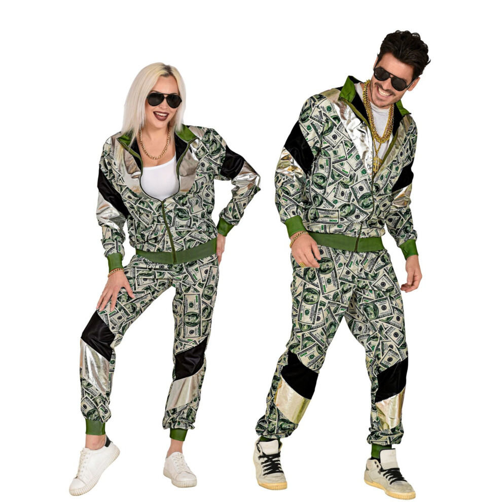 Rubies (S) Adult Dollar Bill Tracksuit Costume