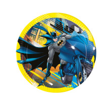 BATMAN fødselsdags paptallerkener 23 cm 8 stk.