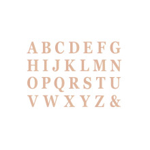 48 Rose Gold Adhesive Letters 13.5 cm