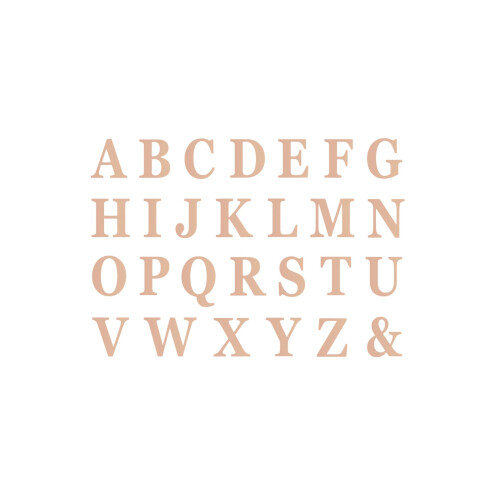 Rubies 48 Rose Gold Adhesive Letters 13.5 cm