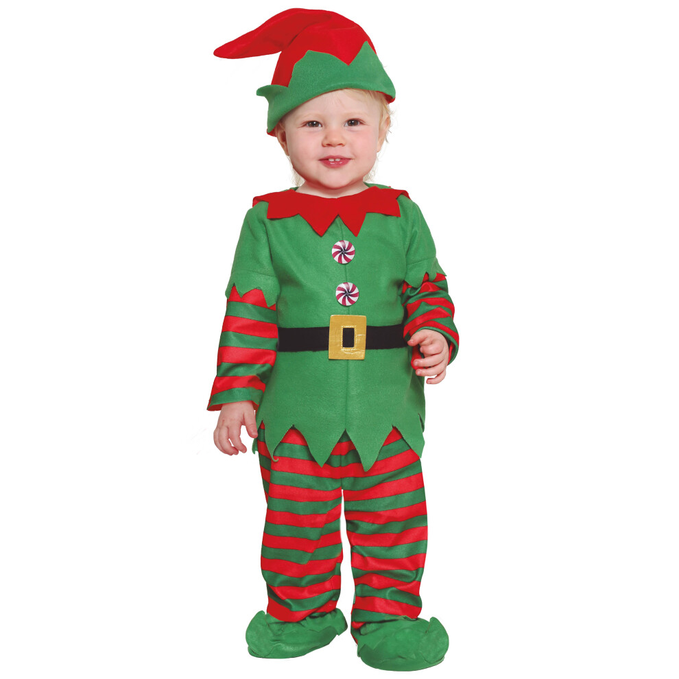 Rubies Baby Christmas Elf Costume Green