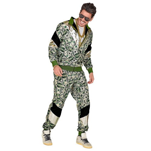 Rubies (XXL) Plus size dollar bill tracksuit costume 2