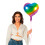 Rubies Multicolored heart foil balloon 45 cm 1