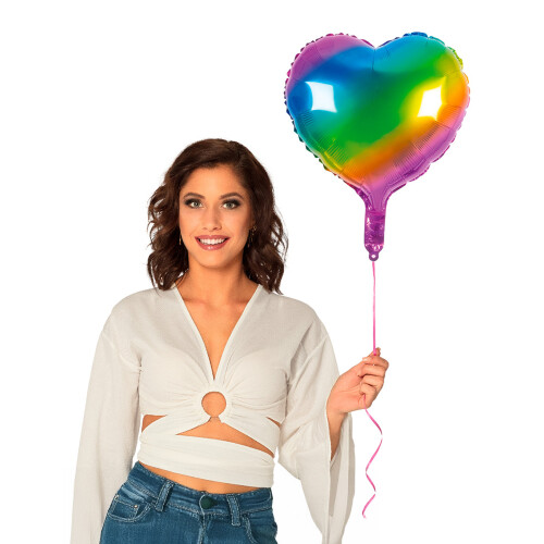 Rubies Multicolored heart foil balloon 45 cm