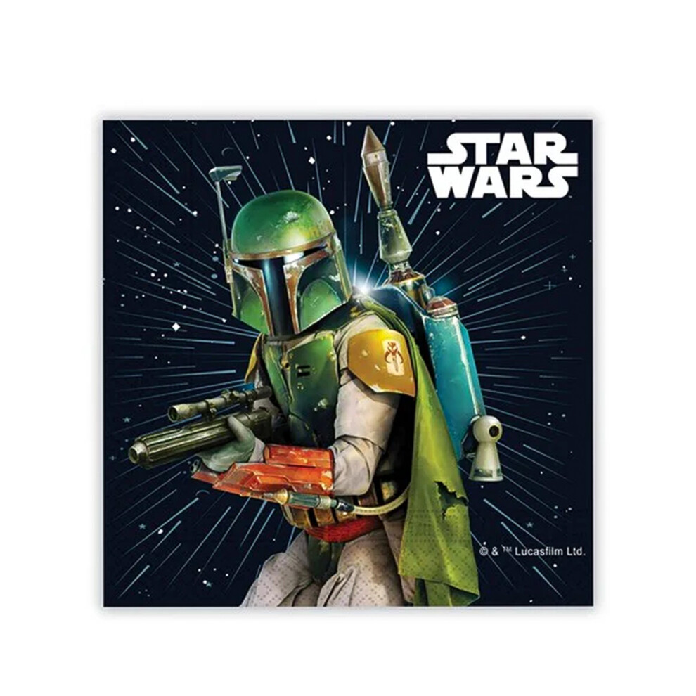 Rubies 20 Star Wars Galaxy Paper Napkins 33 X 33 Cm