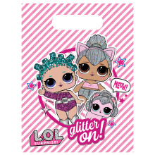 6 LOL party bags 23 x 16 cm