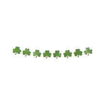 Saint Patrick's Day shamrock garland 2 m