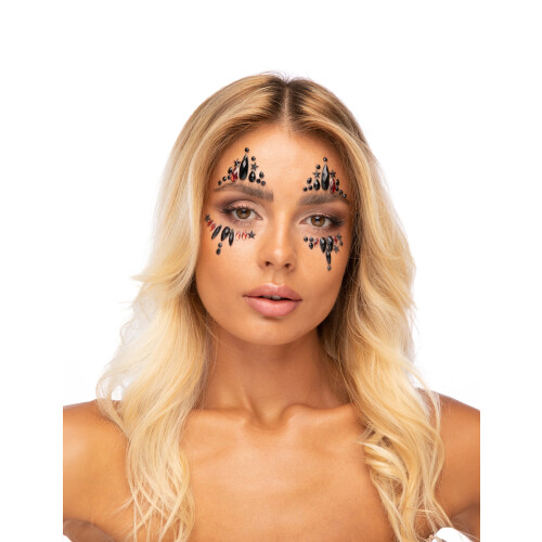 Rubies Evil Harlequin Face Adhesive Rhinestones