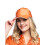 Rubies Adult orange holographic cap 1