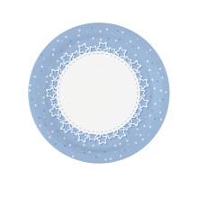 8 Blue Star Paper Plates 23 cm
