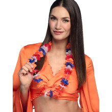 Adult Netherlands supporter Hawaiian necklace
