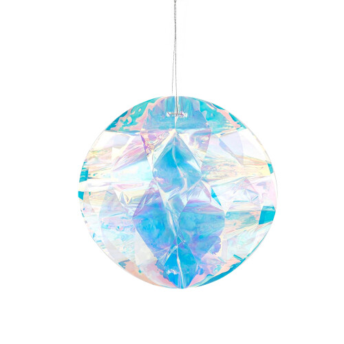 Rubies 20cm iridescent diamond origami hanging ball