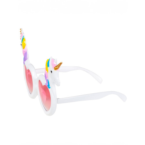 Rubies White heart glasses with unicorns for adults 2