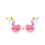 Rubies White heart glasses with unicorns for adults 2
