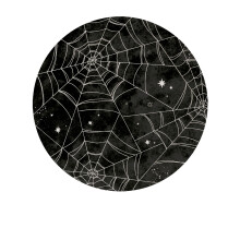 8 Spiderweb Paper Plates 23 cm