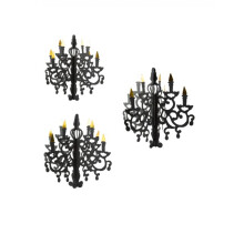 3 cardboard hanging candlesticks 35, 45 and 55 cm