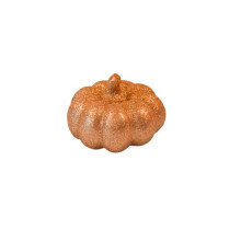 Small orange glitter pumpkin 6.5 cm