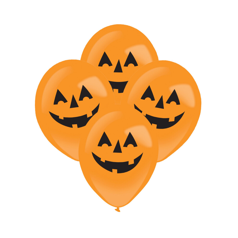 Rubies Halloween Pumpkin Led Balloons 27.5 Cm Orange