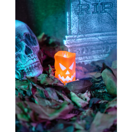 Rubies 10cm Pumpkin LED Candle 1