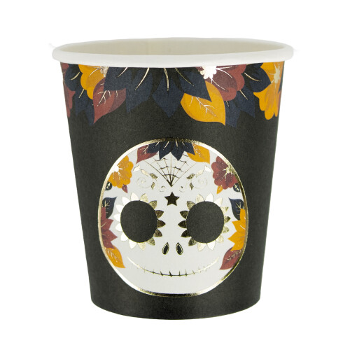 Rubies 8 Dia de los muertos paper cups 200 ml