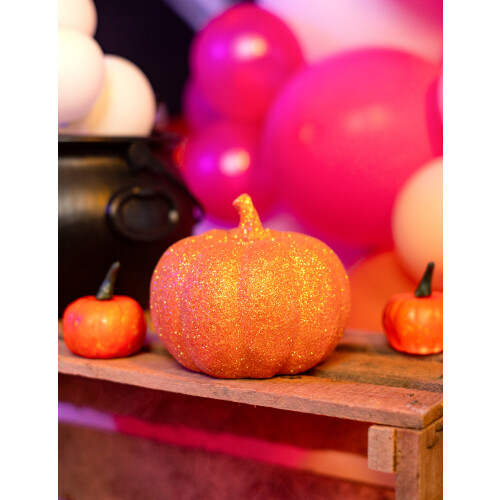 Rubies 12.5cm Orange Glitter Pumpkin 1