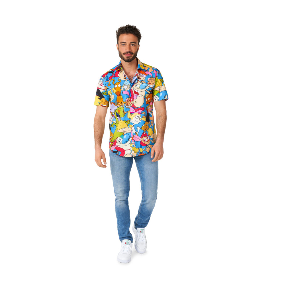 Rubies (L (Eu 52-54)) 90'S Nickelodeon Adult Opposuits Cartoon Shirt