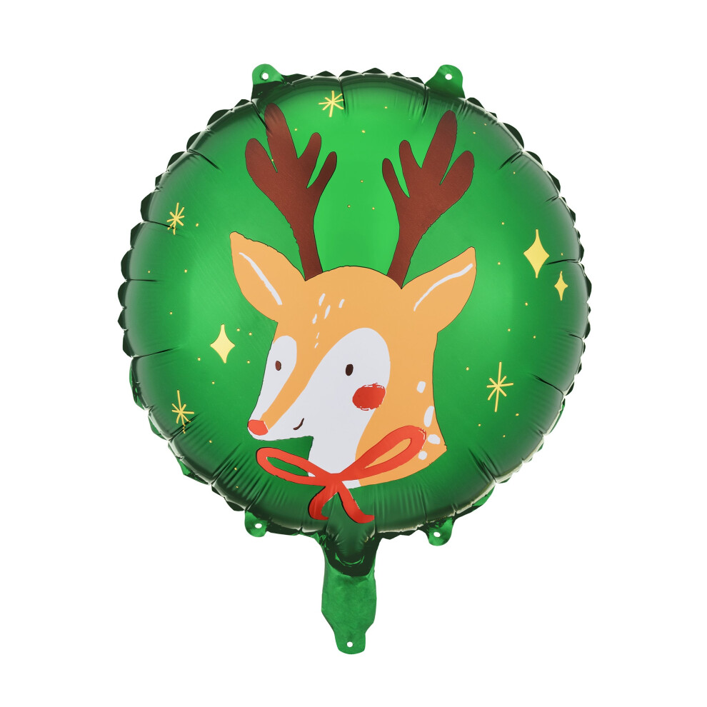 Rubies Santa Claus Reindeer Foil Balloon 45Cm Green
