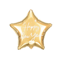 Happy New Year 50cm Gold Star Foil Balloon