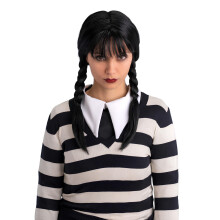 Gothic black braided wig for women