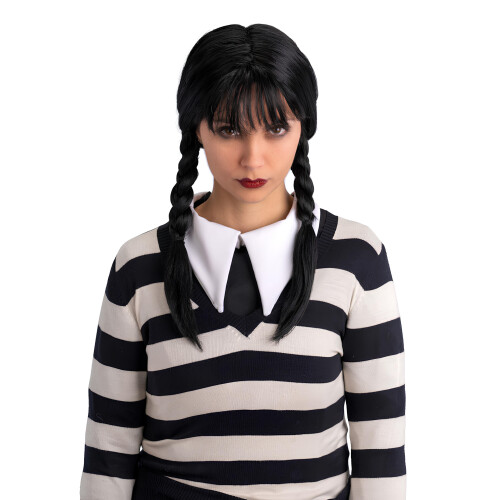 Rubies Gothic black braided wig for women