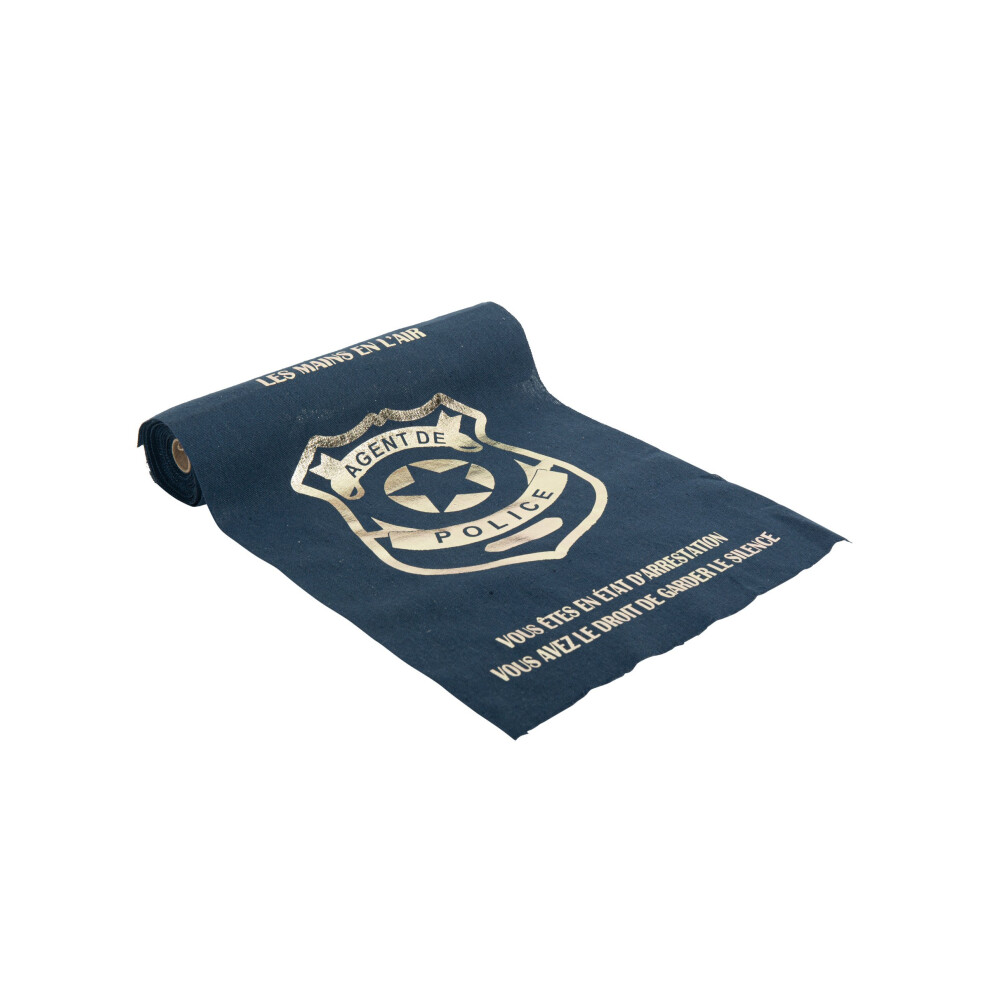 Rubies Navy And Gold Police Table Runner 28 Cm X 5 M