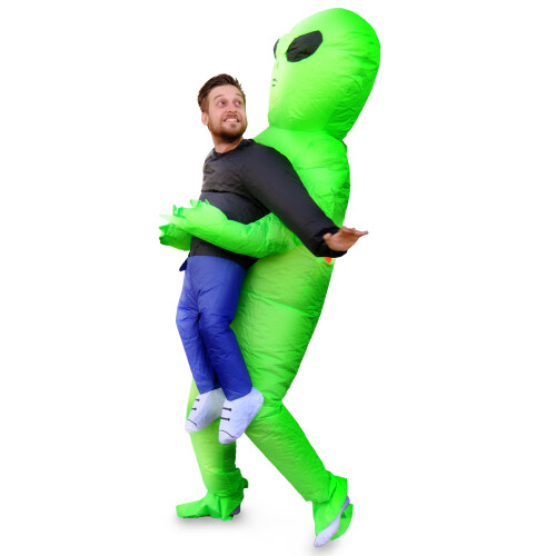 Rubies Inflatable costume worn by an adult alien 1
