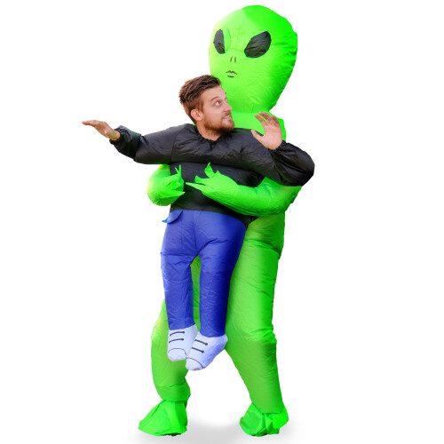 Rubies Inflatable costume worn by an adult alien