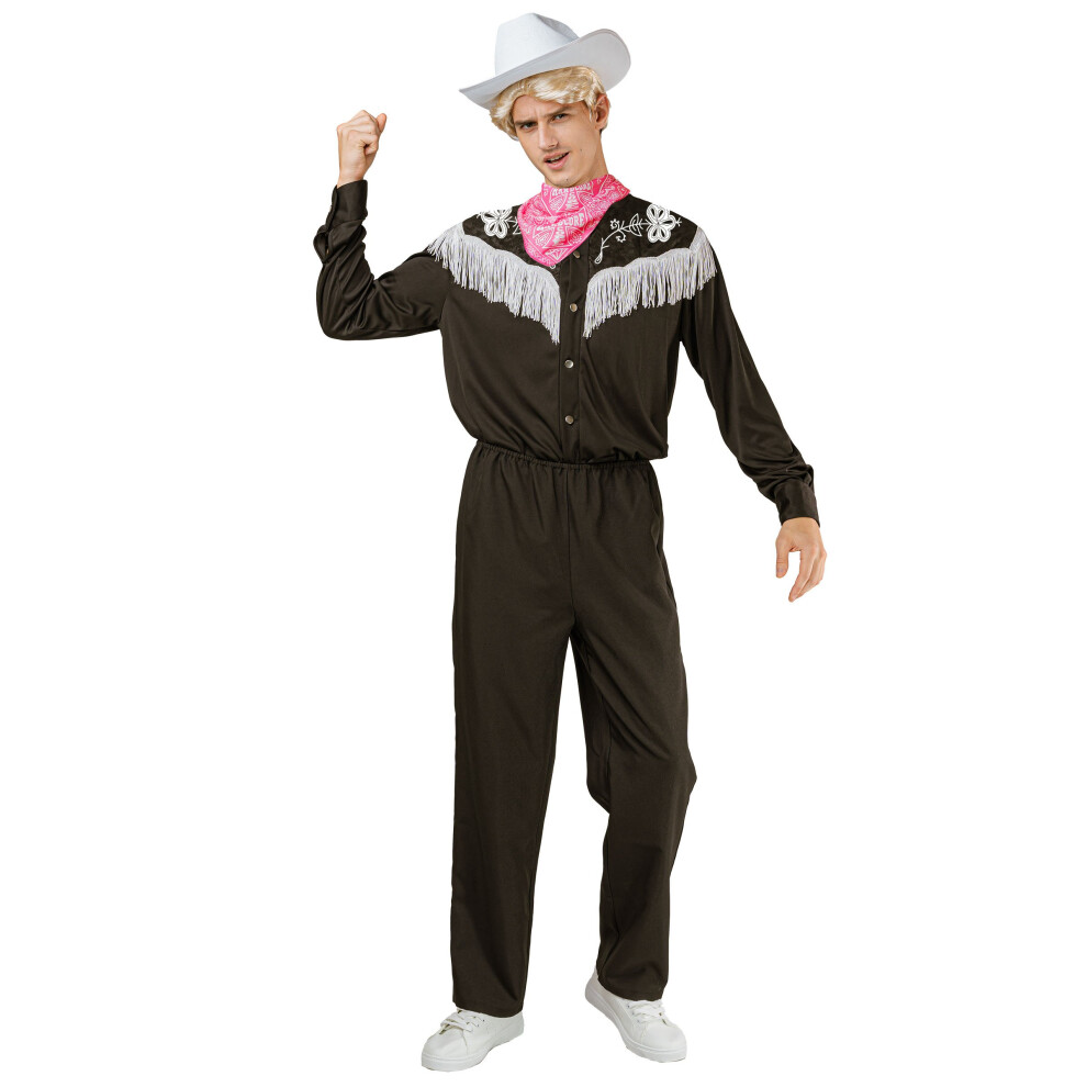 Rubies (M) Complete Black And White Cowboy Costume For Men White,Black