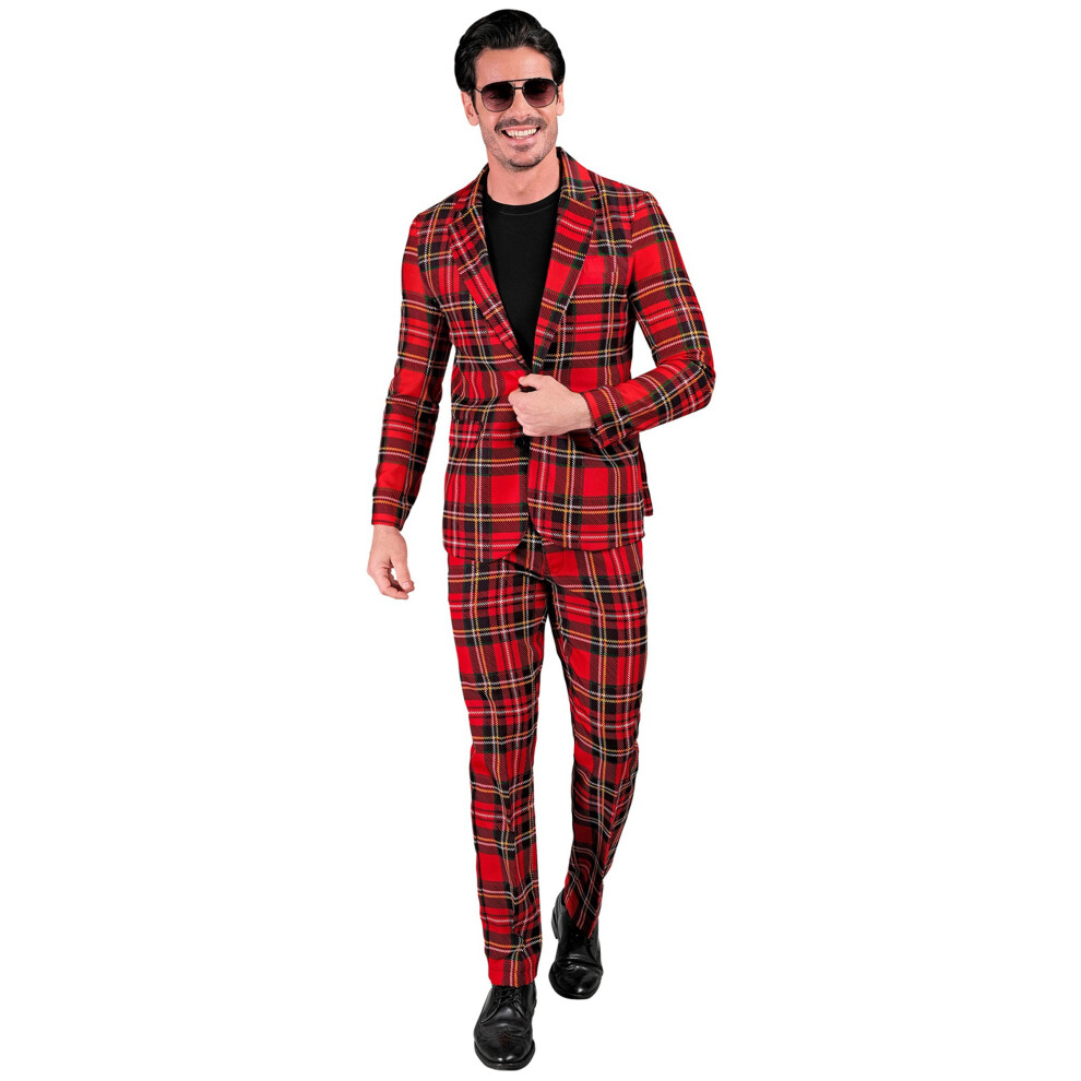 Rubies (M) Adult Scottish Tartan Print Costume