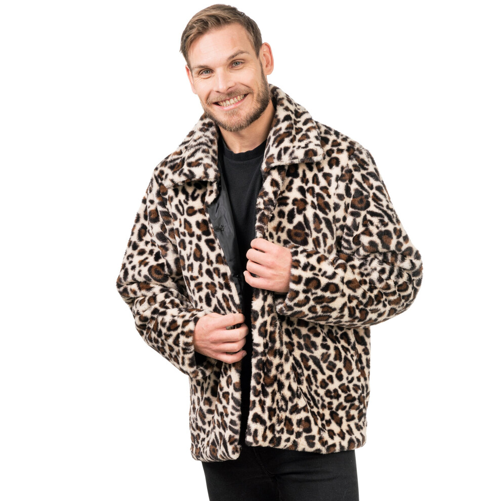 Rubies (M) Adult Leopard Faux Fur Coat