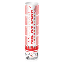 Red and white confetti cannon
