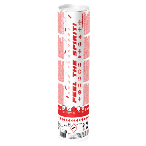 Rubies Red and white confetti cannon