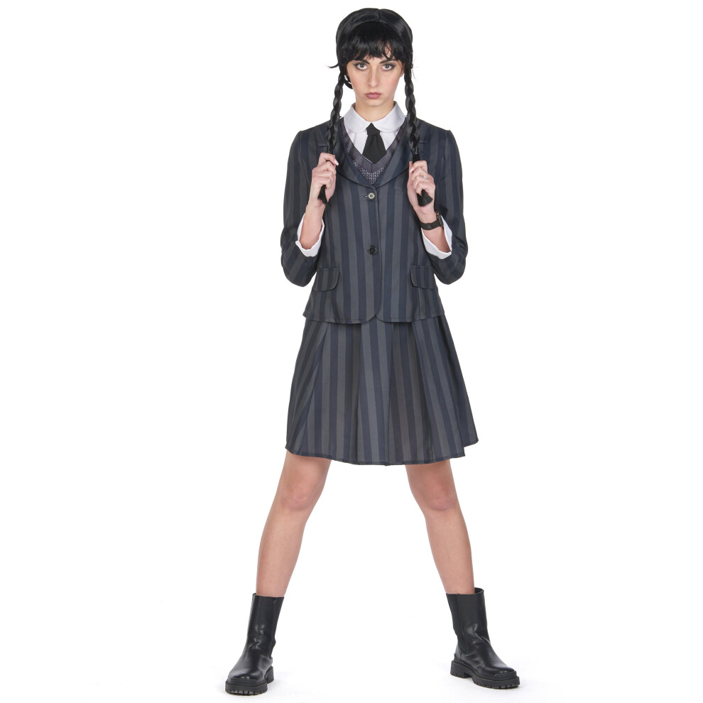 Rubies (Xxs) Gothic School Uniform Costume For Women Dark/Gray