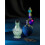 Rubies Small green glass vial 11.5 cm 2