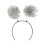 Rubies Adult silver pompom headband 2