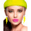 Rubies Neon yellow lightning earrings 2
