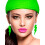 Rubies Neon green lightning earrings 2