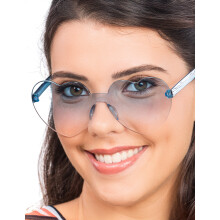 Adult blue smoked lens heart glasses